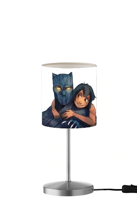 Black Panther x Mowgli für Tisch- / Nachttischlampe