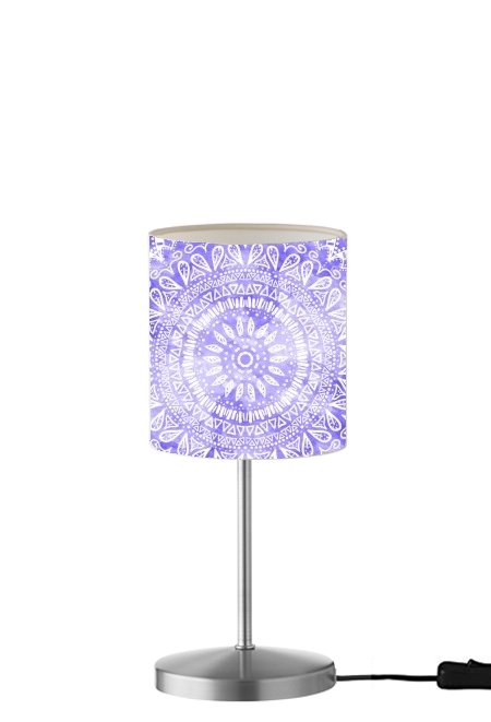 Bohemian Flower Mandala in purple für Tisch- / Nachttischlampe
