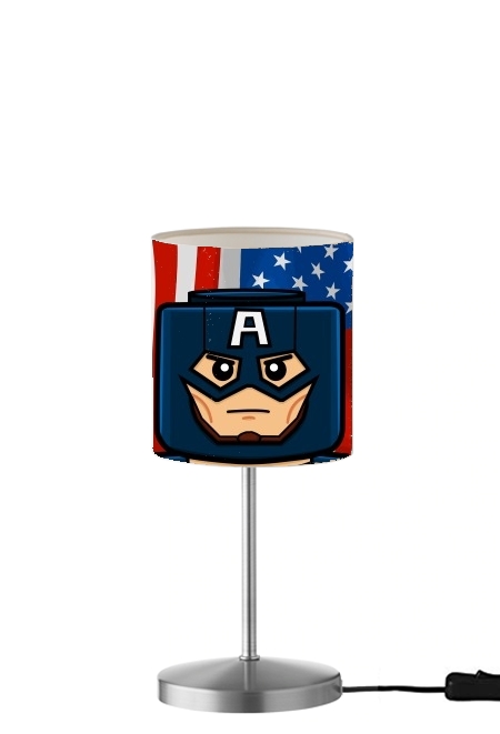 Bricks Captain America für Tisch- / Nachttischlampe