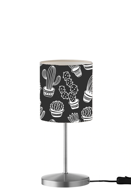 Cactus Pattern Black Vector für Tisch- / Nachttischlampe