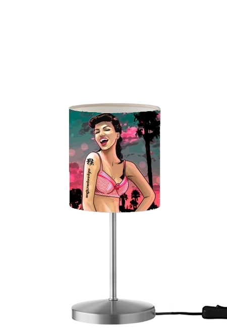 California Girl retro für Tisch- / Nachttischlampe