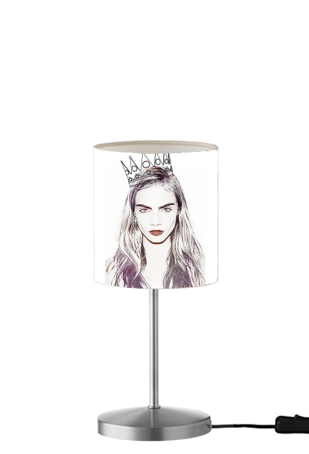 Cara Delevingne Queen Art für Tisch- / Nachttischlampe