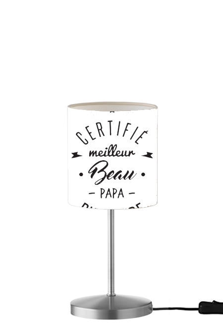 Certifie meilleur beau papa für Tisch- / Nachttischlampe