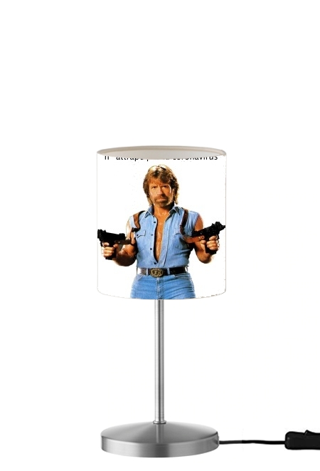 Chuck Norris Against Covid für Tisch- / Nachttischlampe