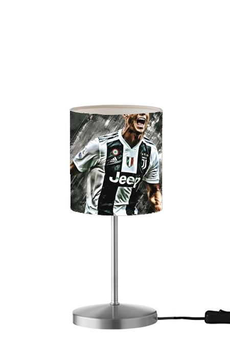 Cr7 Juventus Painting Art für Tisch- / Nachttischlampe