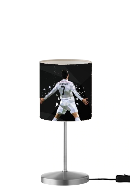 Cristiano Ronaldo Celebration Piouuu GOAL Abstract ART für Tisch- / Nachttischlampe