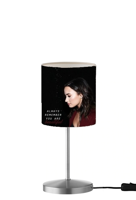 Demi Lovato Always remember you are beautiful für Tisch- / Nachttischlampe