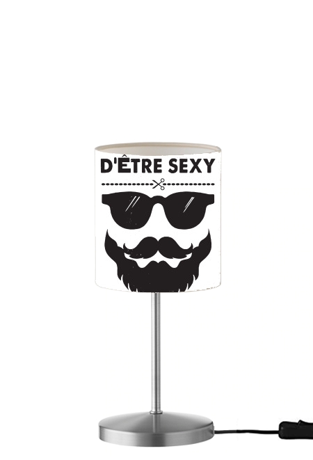 Desole detre sexy cest ma barbe für Tisch- / Nachttischlampe