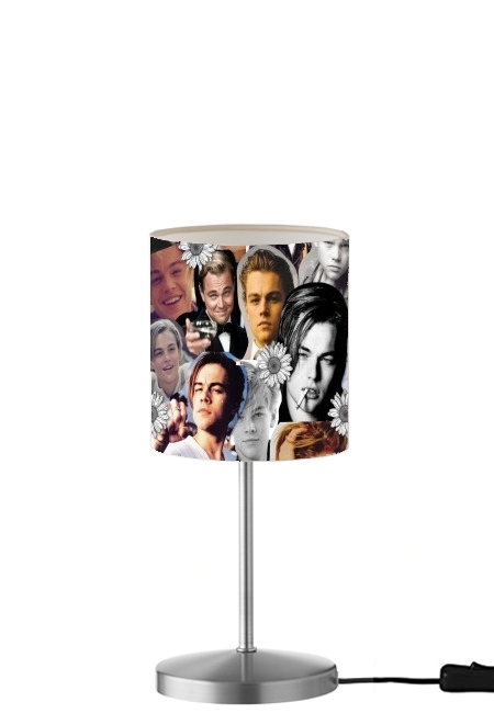 Dicaprio Fan Art Collage für Tisch- / Nachttischlampe