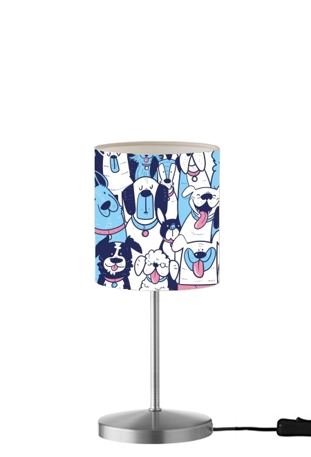 Dogs seamless pattern für Tisch- / Nachttischlampe