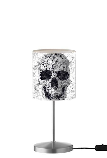 Doodle Skull für Tisch- / Nachttischlampe