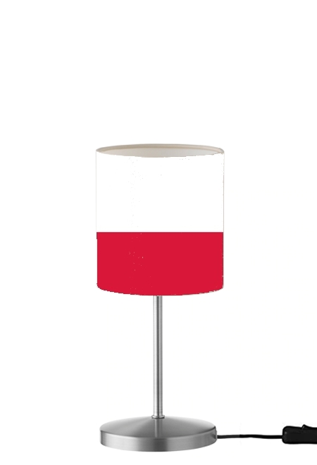 Flagge von Polen für Tisch- / Nachttischlampe