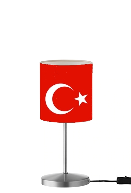 Flagge der Türkei für Tisch- / Nachttischlampe