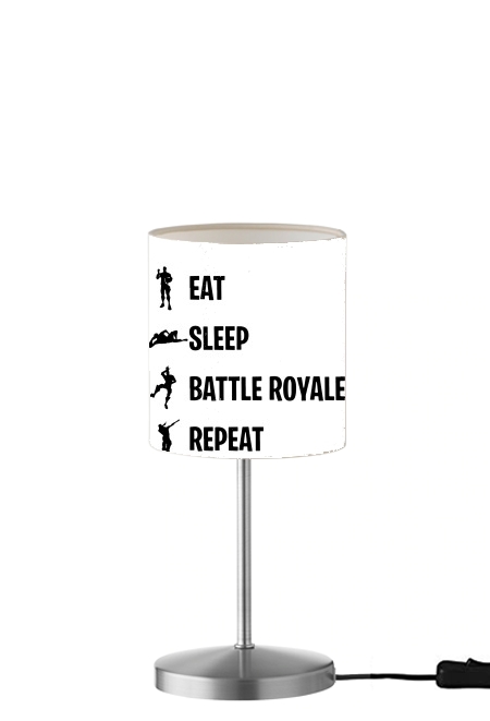 Eat Sleep Battle Royale Repeat für Tisch- / Nachttischlampe