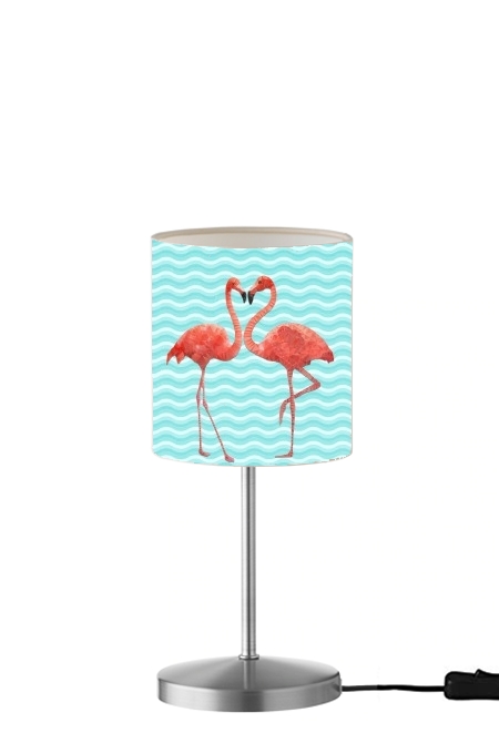 flamingo love für Tisch- / Nachttischlampe