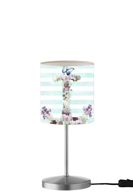 Floral Anchor in mint für Tisch- / Nachttischlampe