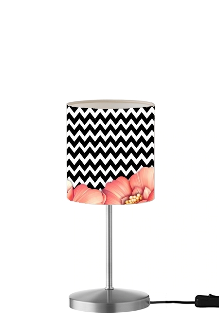 flower power and chevron für Tisch- / Nachttischlampe