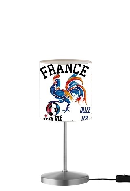 France Football Coq Sportif Fier de nos couleurs Allez les bleus für Tisch- / Nachttischlampe