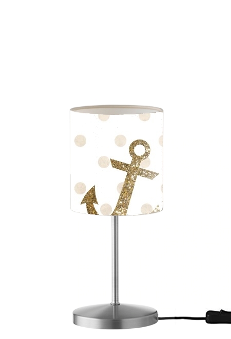 Glitter Anchor and dots in gold für Tisch- / Nachttischlampe