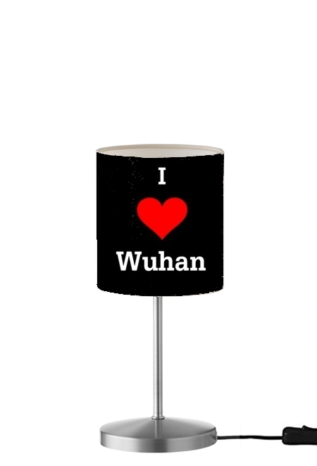 I love Wuhan Coronavirus für Tisch- / Nachttischlampe