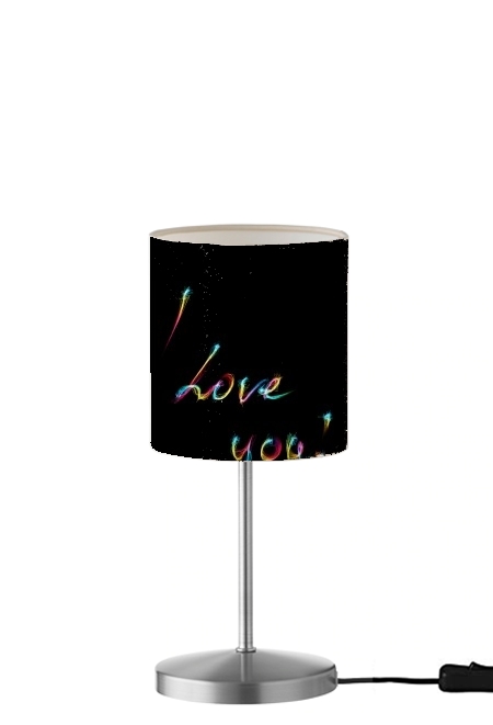 I love you - Rainbow Text für Tisch- / Nachttischlampe