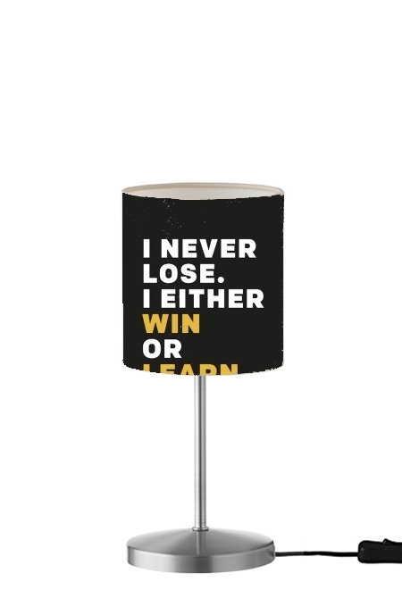 i never lose either i win or i learn Nelson Mandela für Tisch- / Nachttischlampe