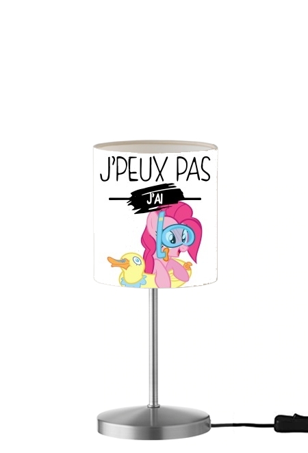 Je peux pas jai aqua poney girly für Tisch- / Nachttischlampe