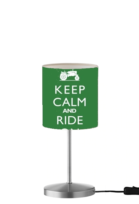 Keep Calm And ride on Tractor für Tisch- / Nachttischlampe