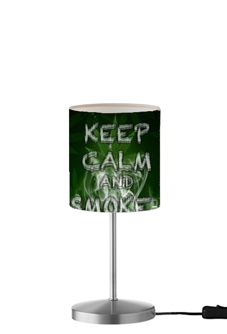 Keep Calm And Smoke Weed für Tisch- / Nachttischlampe