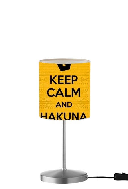 Keep Calm And Hakuna Matata für Tisch- / Nachttischlampe