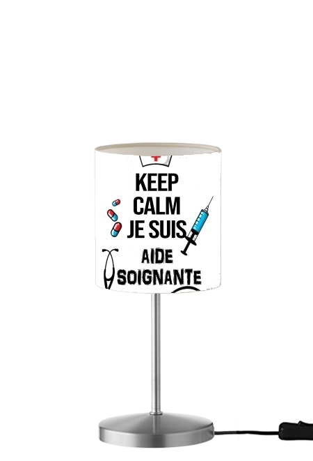 Keep calm je suis aide soignante für Tisch- / Nachttischlampe