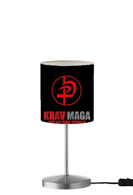 Krav Maga Bad Things to bad people für Tisch- / Nachttischlampe