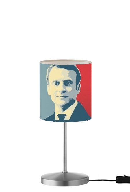 Macron Propaganda En marche la France für Tisch- / Nachttischlampe