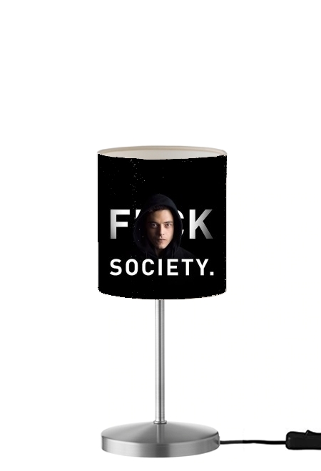 Mr Robot Fuck Society für Tisch- / Nachttischlampe