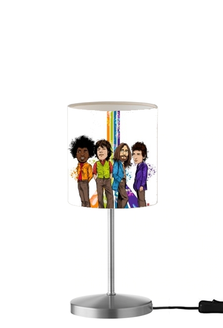 Music Legends: Lennon, Jagger, Dylan & Hendrix für Tisch- / Nachttischlampe