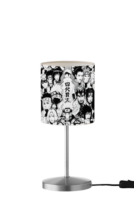 Naruto Black And White Art für Tisch- / Nachttischlampe