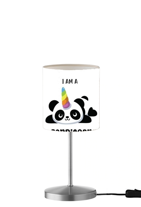 Panda x Licorne Means Pandicorn für Tisch- / Nachttischlampe