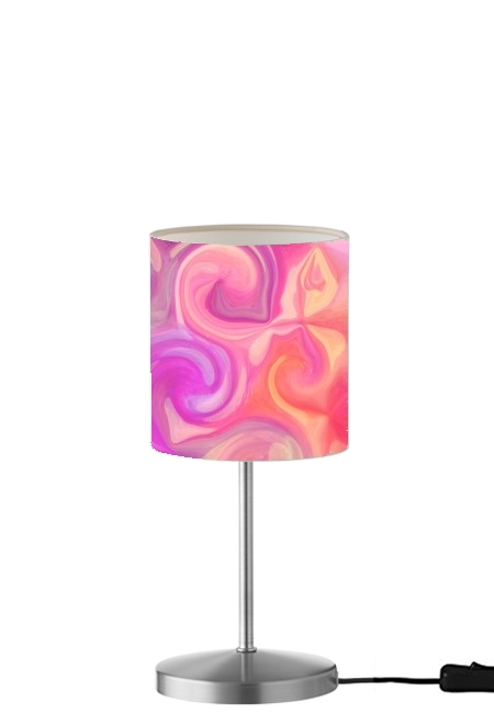 pink and orange swirls für Tisch- / Nachttischlampe