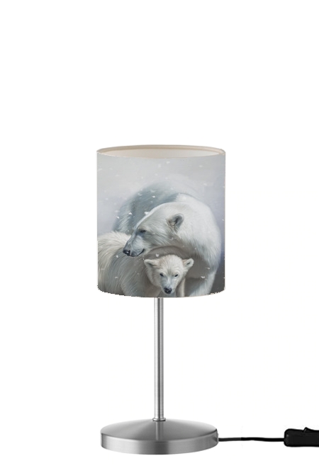 Polar bear family für Tisch- / Nachttischlampe