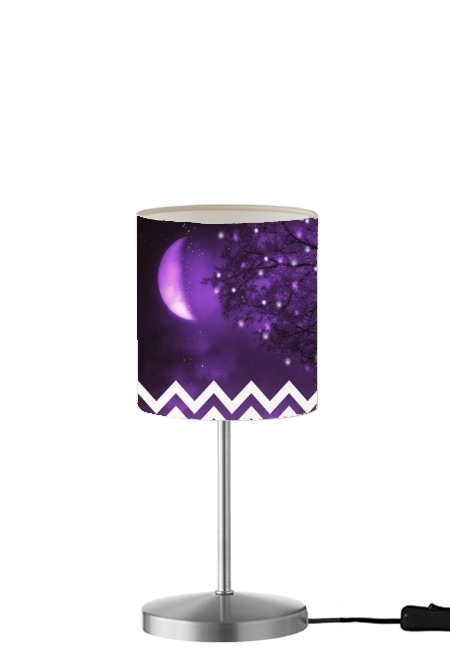 Purple moon chevron für Tisch- / Nachttischlampe