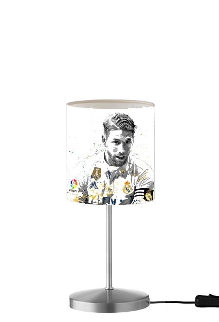 Sergio Ramos Painting Art für Tisch- / Nachttischlampe