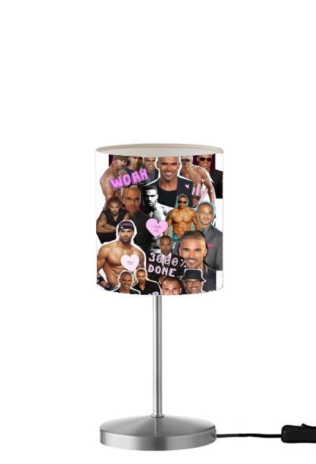 Shemar Moore collage für Tisch- / Nachttischlampe