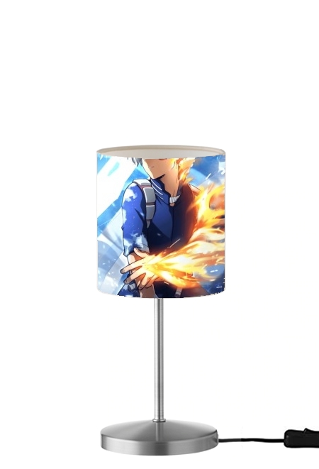 shoto todoroki ice and fire für Tisch- / Nachttischlampe