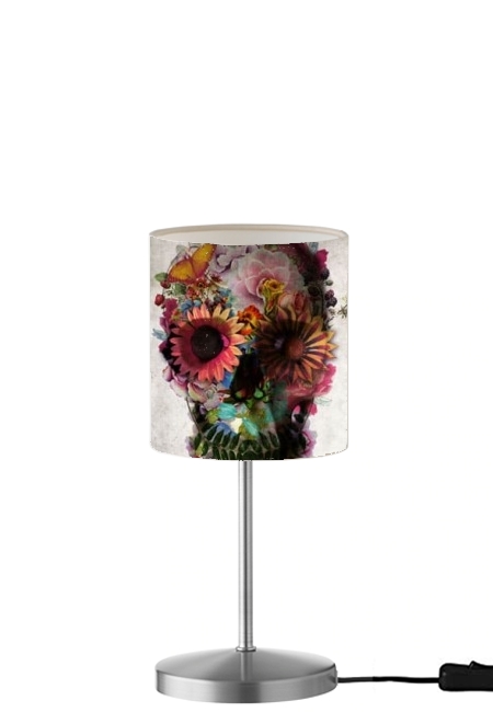 Skull Flowers Gardening für Tisch- / Nachttischlampe