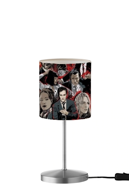 Tarantino Collage für Tisch- / Nachttischlampe