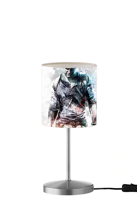 Uncharted Nathan Drake Watercolor Art für Tisch- / Nachttischlampe