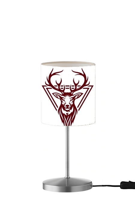 Vintage deer hunter logo für Tisch- / Nachttischlampe