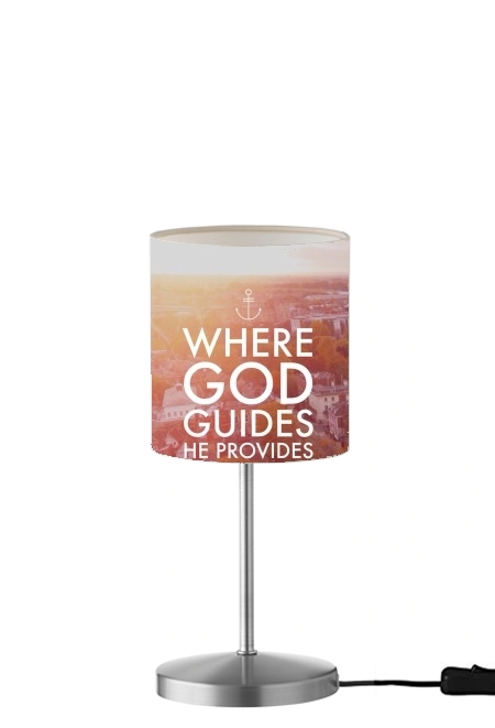 Where God guides he provides Bible für Tisch- / Nachttischlampe