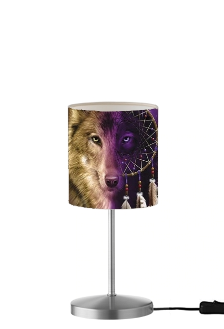 Wolf Dreamcatcher für Tisch- / Nachttischlampe