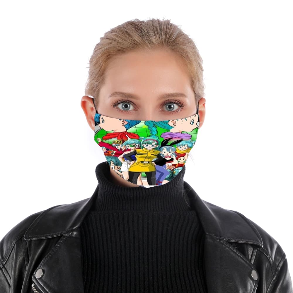 Bulma Dragon Ball super art für Nase Mund Maske